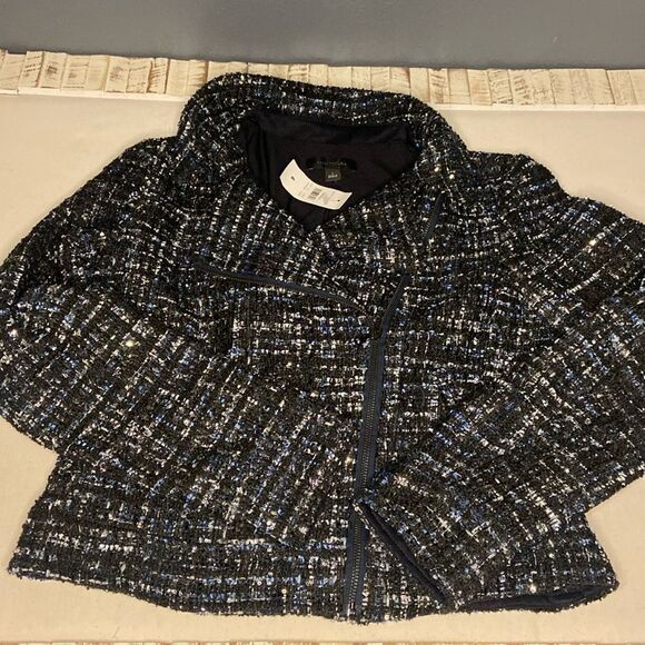 Ann Taylor Jackets & Blazers - Ladies Ann Taylor Tweed Moto Jacket Coat size 6 NWT